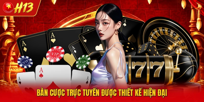 Bàn cược trực tuyến được thiết kế hiện đại